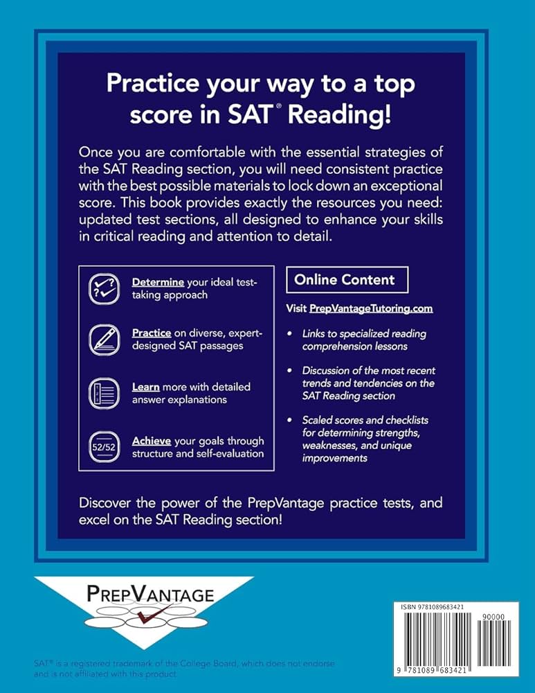 SAT Reading: New Practice Tests, 2020-2021 Edition