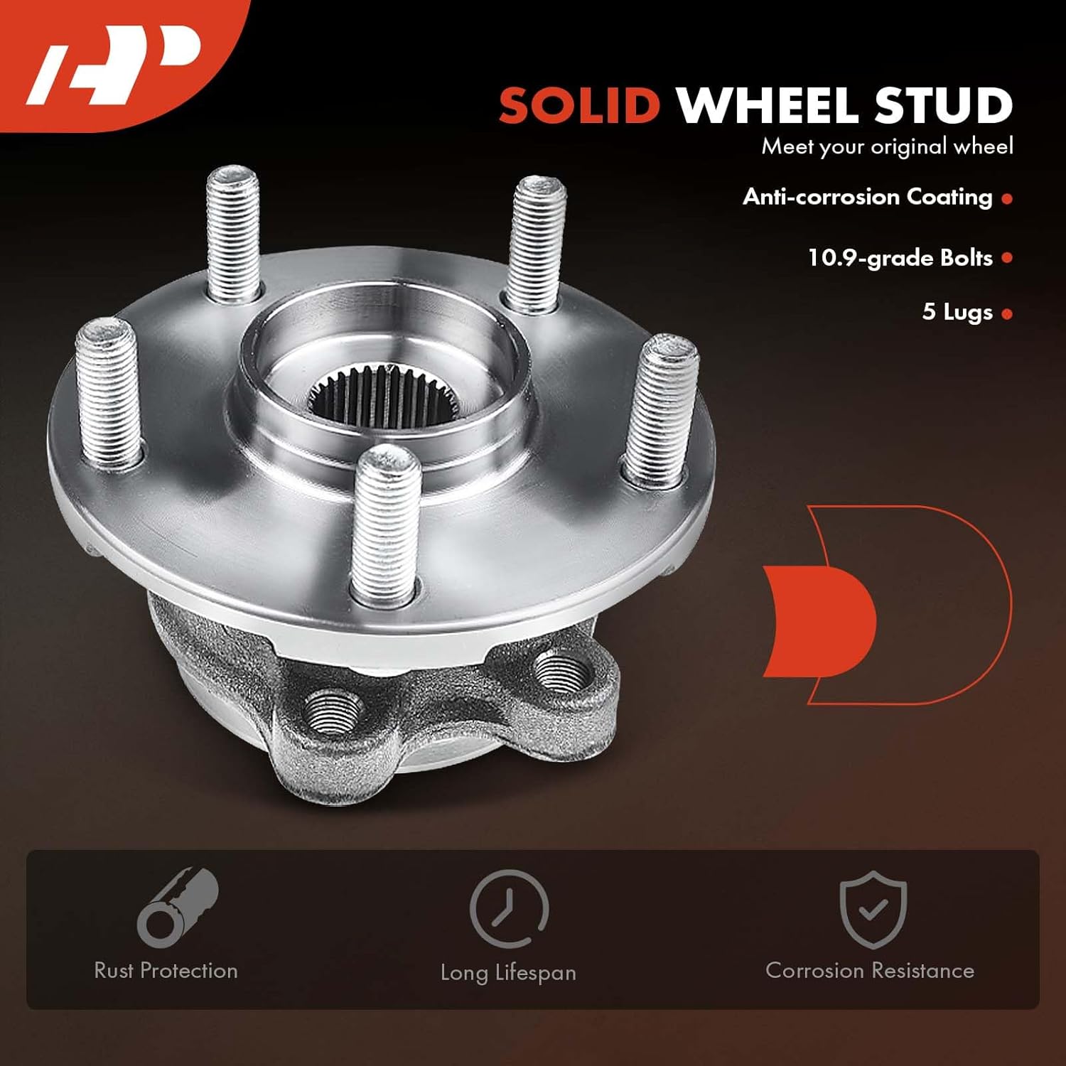 A-Premium 2 x Front Wheel Bearing and Hub Assembly with 5-Lug Compatible with Toyota RAV4 2006-2018, Mirai 2016-2020, Scion tC 2011-2016, Non-ABS - Image 4