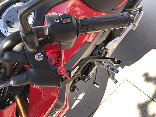 Miniatura 7 de Ajuste para Kawasaki Versys 1000 VULCANS 650cc 2015-2018 CNC ajustable embrague palancas de freno par 3D rombo flecos