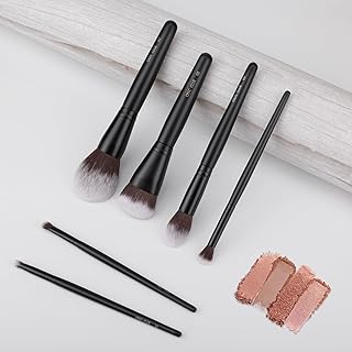 Juego de 6 brochas de maquillaje sintéticas d...