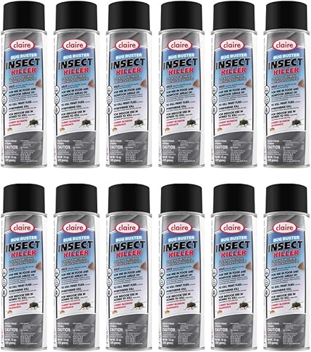 Claire CL271-12pk insecticida mata insectos 15 onzas. Peso neto, 12 unidades