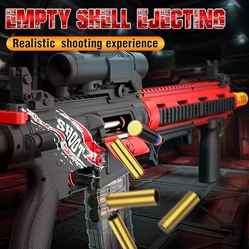 Miniatura 2 de EagleStone Pistola de juguete realista automática para niños, pistola de espuma de expulsión de conchas para niños de 8 a 12 años, rifle de
