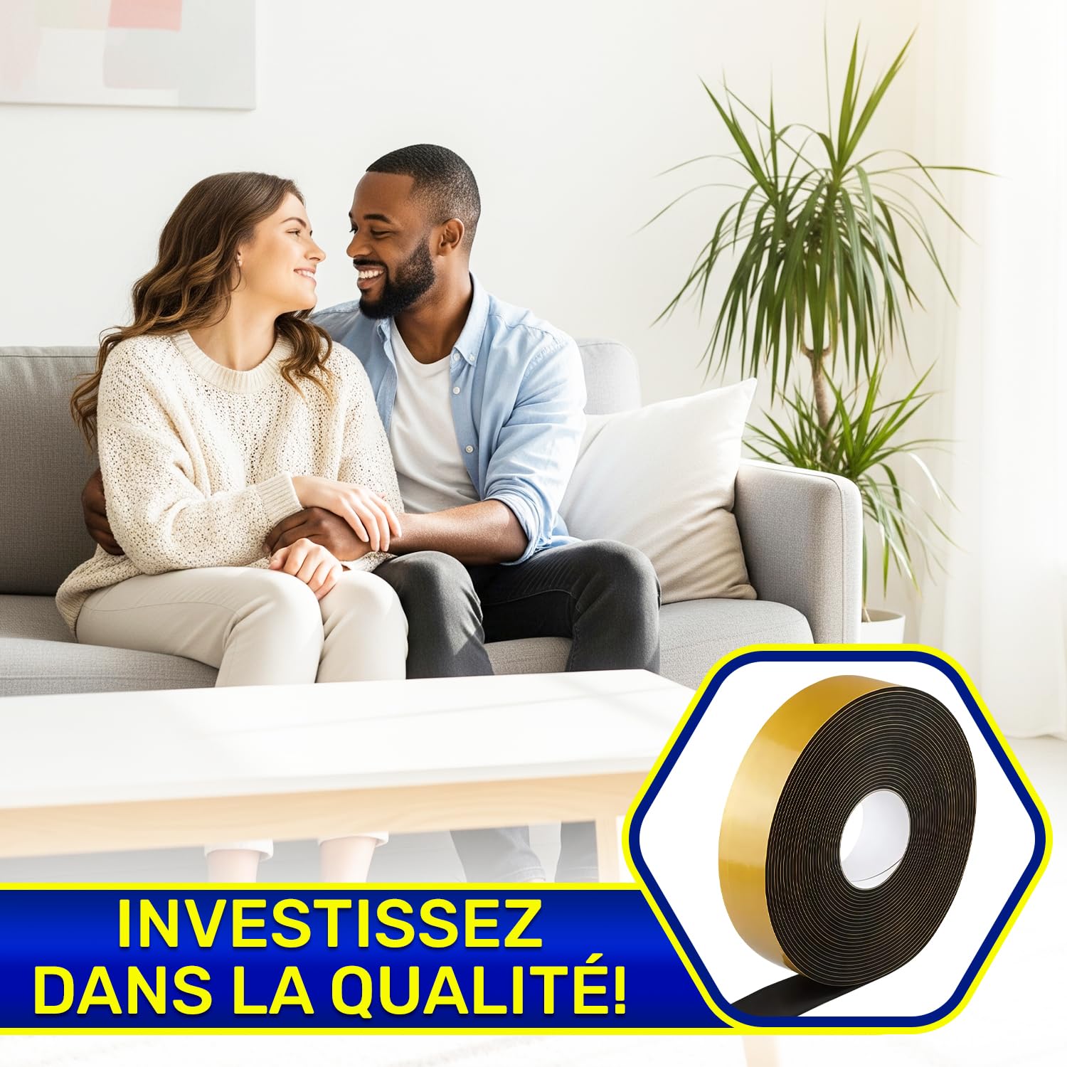 MONTERAL Anti-Condensation Bande Isolante Climatisation 15 m 50x3 mm Bande Résiliente pour Isolation des Tuyaux Chauds et Froids dans Systèmes à Condensation - MADE IN ITALY