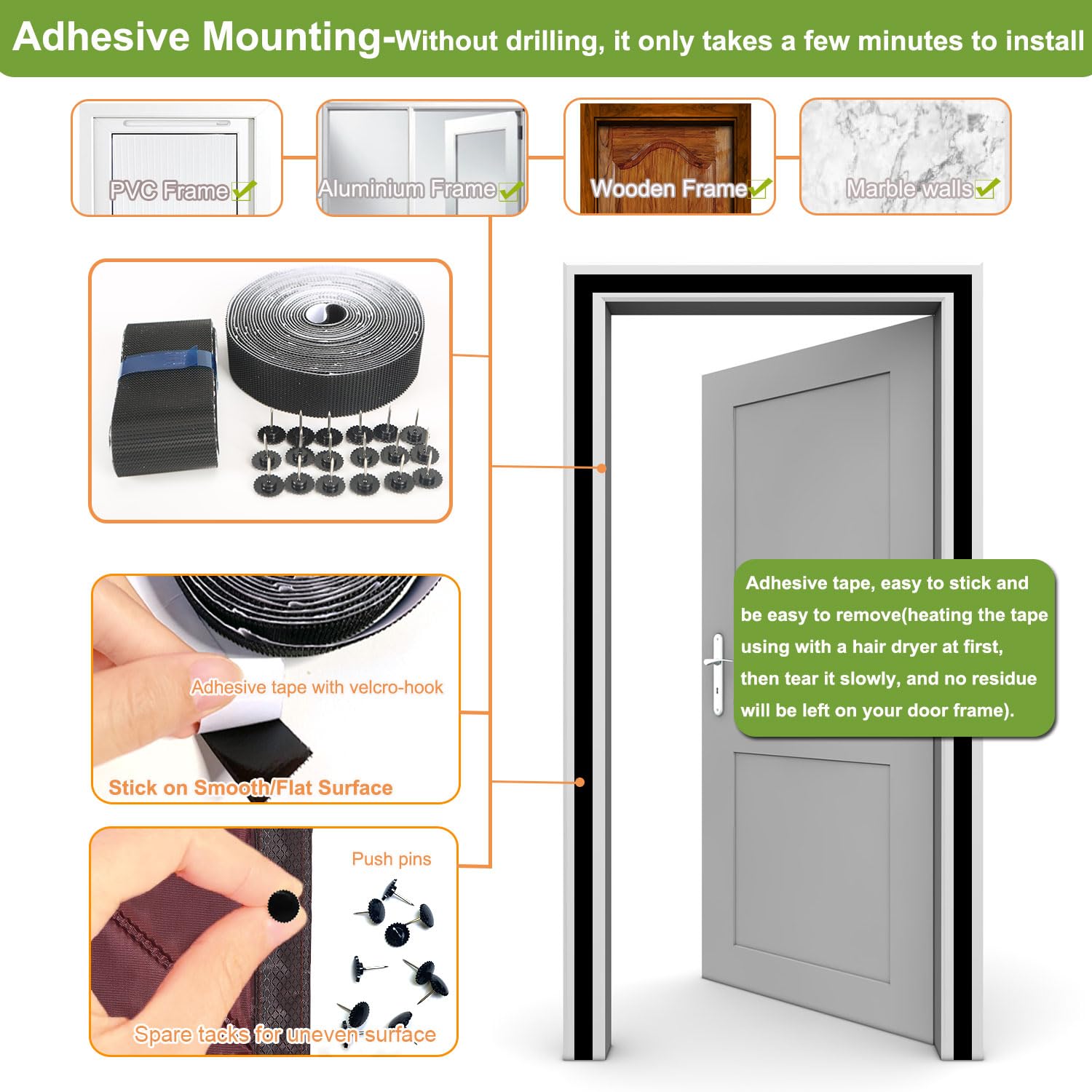 Risareyi Cortina de Puerta Aislante Termica Frio y Calor 75x200cm, Gris Aislamiento Cortinas Térmica Magnética para Puerta Exterior Salón Balcón, Impermeable, Cierre Automático