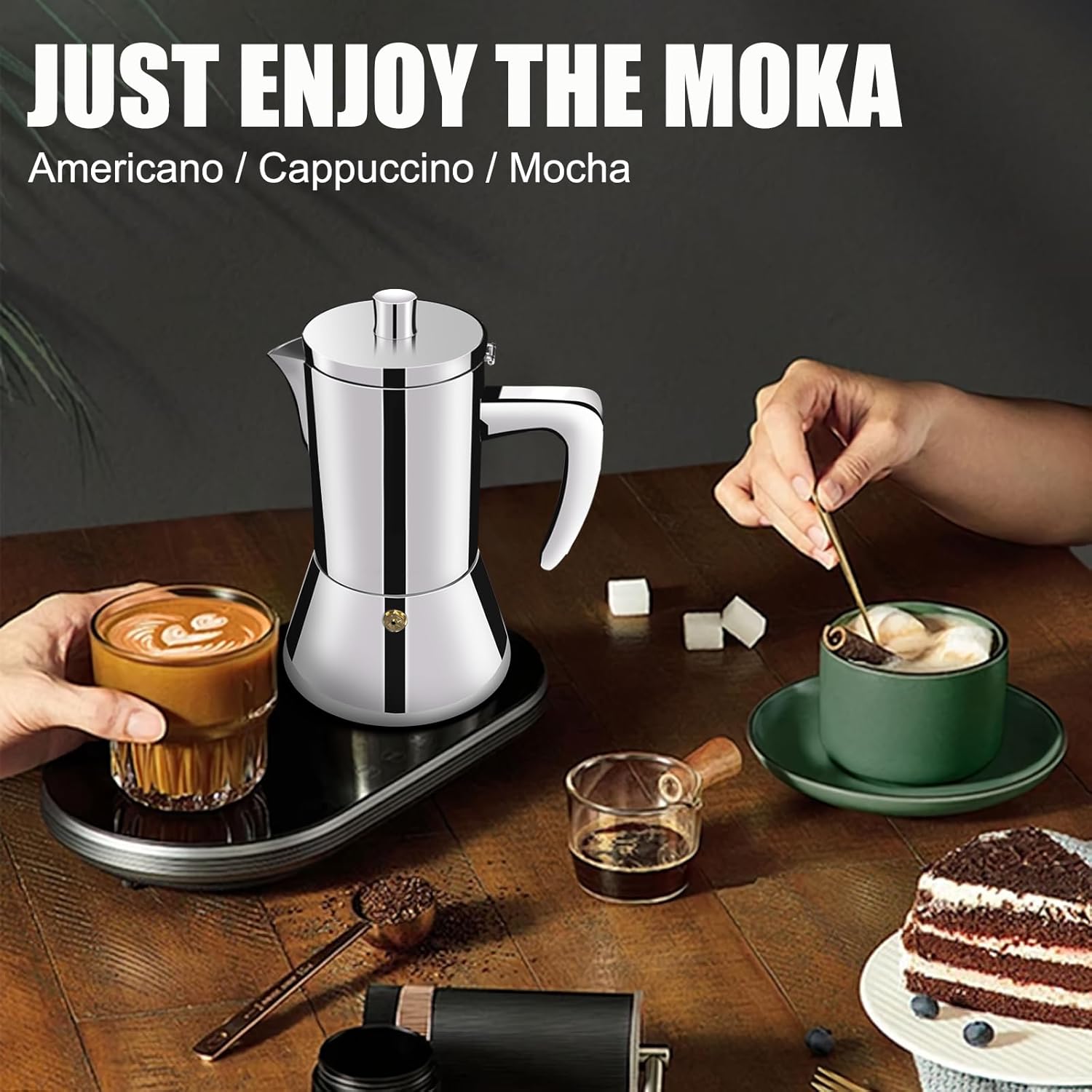 DITOSH 12 Cup Thickened 304 Stainless Steel Moka Pot Stovetop Espresso Maker Espresso Maker Cafeteras Italian Coffee Maker Capable Mocha Coffee Machine Greca Coffee Maker for Home & Camping 600ml 20oz 7 71ZRPHPnvDL. AC SL1500