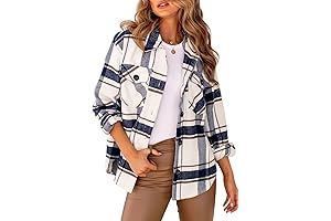 Fashion Supply Plaid Flannel Fall Shacket 2024