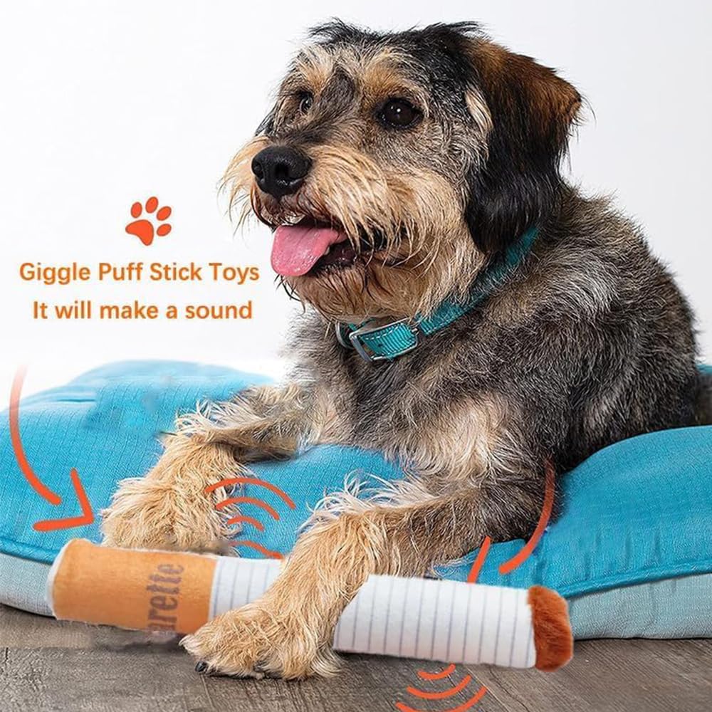cigarette dog toy amazon with Cigarette, Squeaky Dog Toy, Funny Plush with a Box, Interactive Dog Toy, Dog Birthday Gift, Toy for Dogs : Amazon.ie: Pet Dog Toy with Cigarette, Squeaky