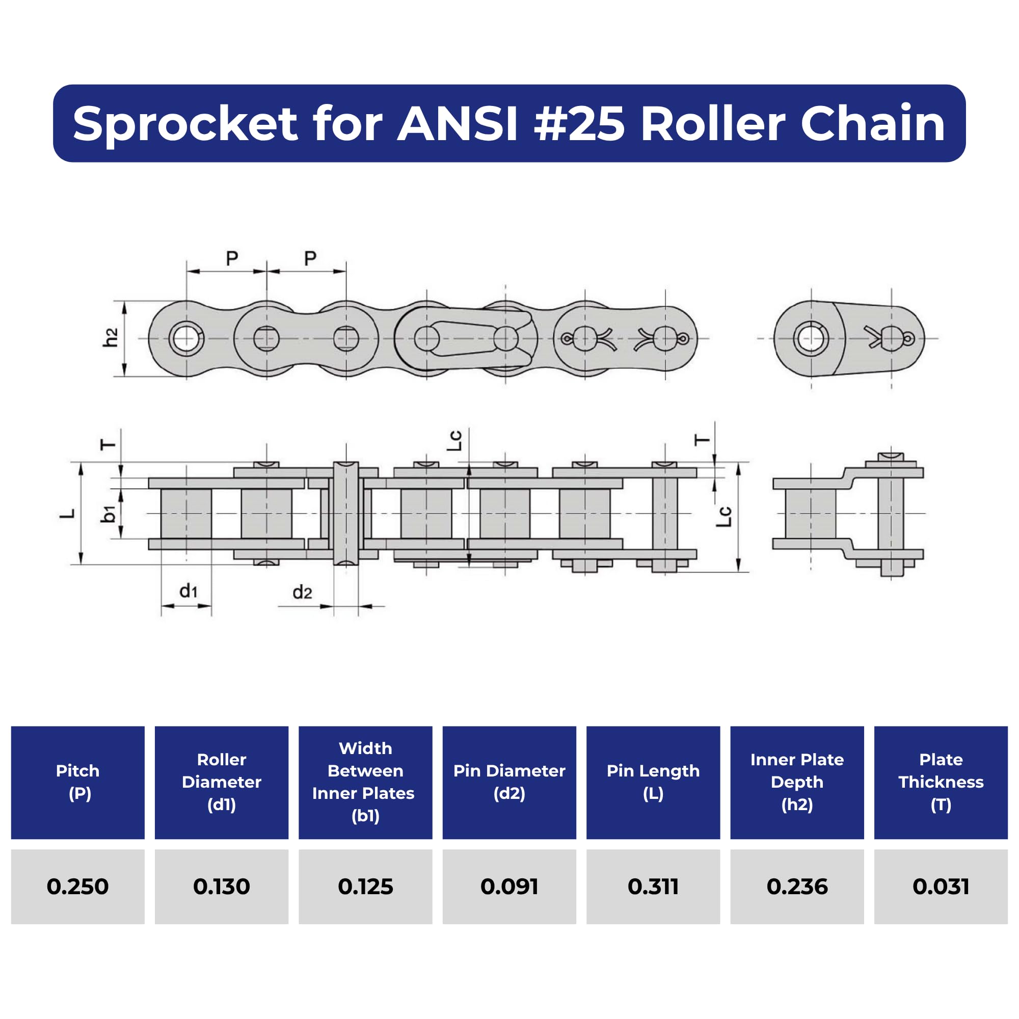 Jeremywell #25 Roller Chain Sprocket - 30 Teeth -3 Jeremywell #25 Roller Chain Sprocket - 30 Teeth -3