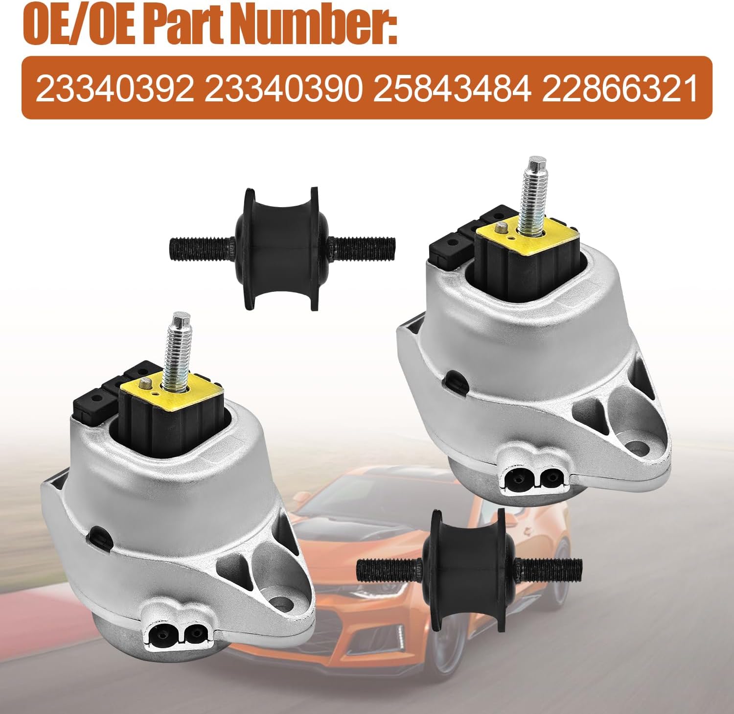 4PCS Engine Mounts & Transmission Mounts Compatible with Chevy Camaro 2016-2023 V6 3.6L Replace 23340392 23340390 22866321