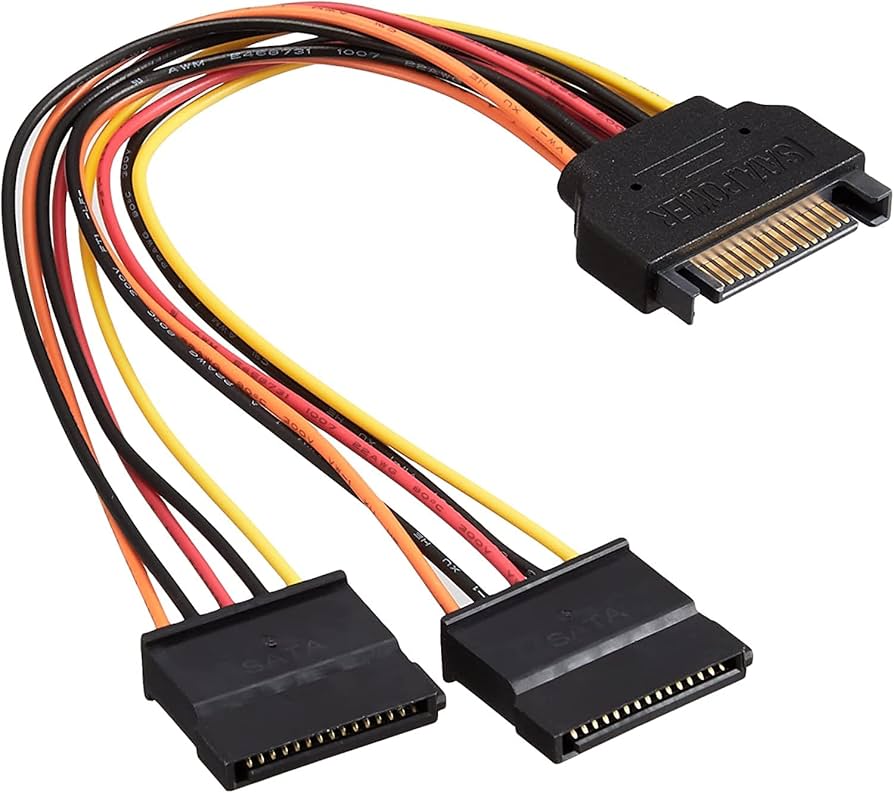 Amazon.co.jp: AINEX シリアルATA用二股電源ケーブル 15cm S2