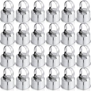 Therwen Chain Link Fence Ring Cap Aluminum Parts Eye Top Outdoor Rail Fencing Repair Hardware(24 Pcs,2 1/2" (fits 2 3/8" OD) X 1 5/8")