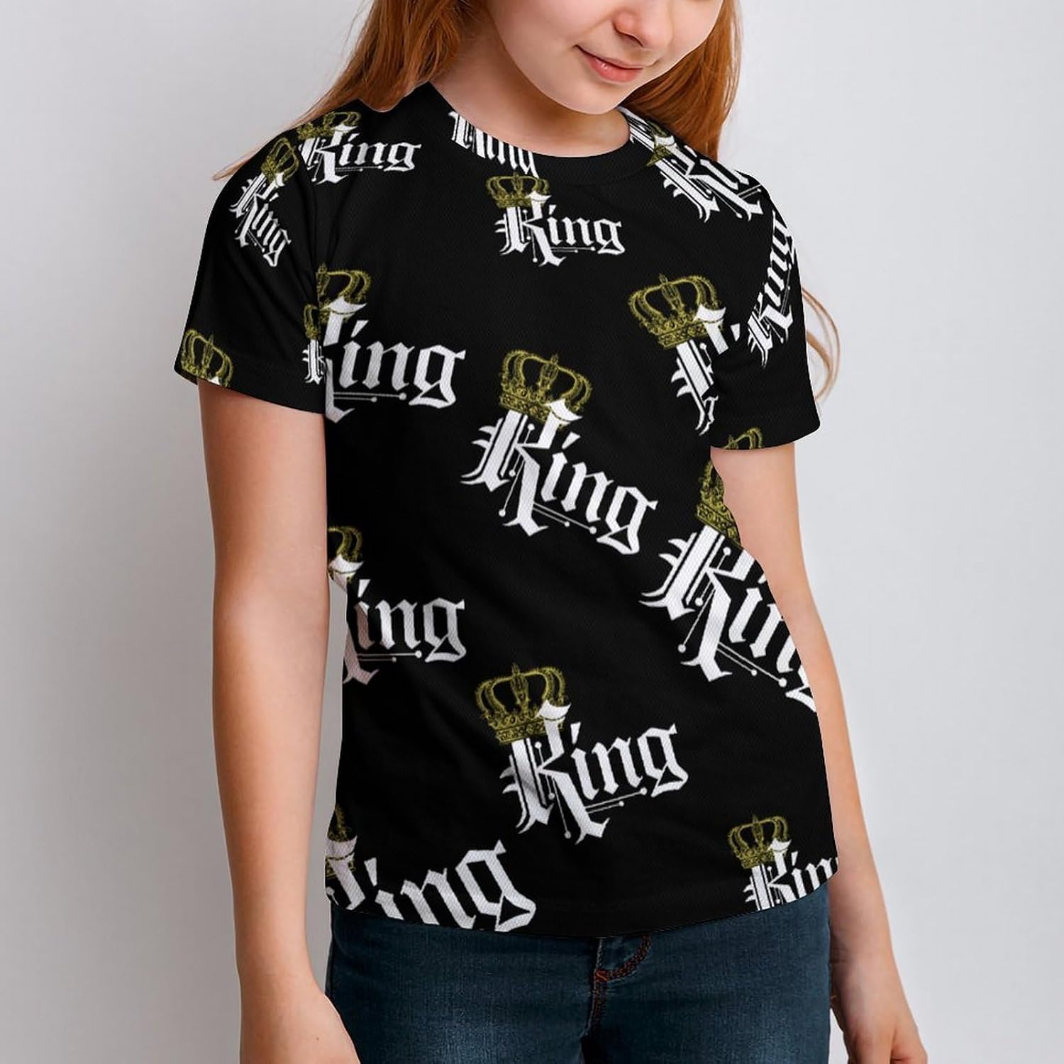 Kings T Shirt for Boy Girl Top Short Sleeve T-Shirt Graphic Tee