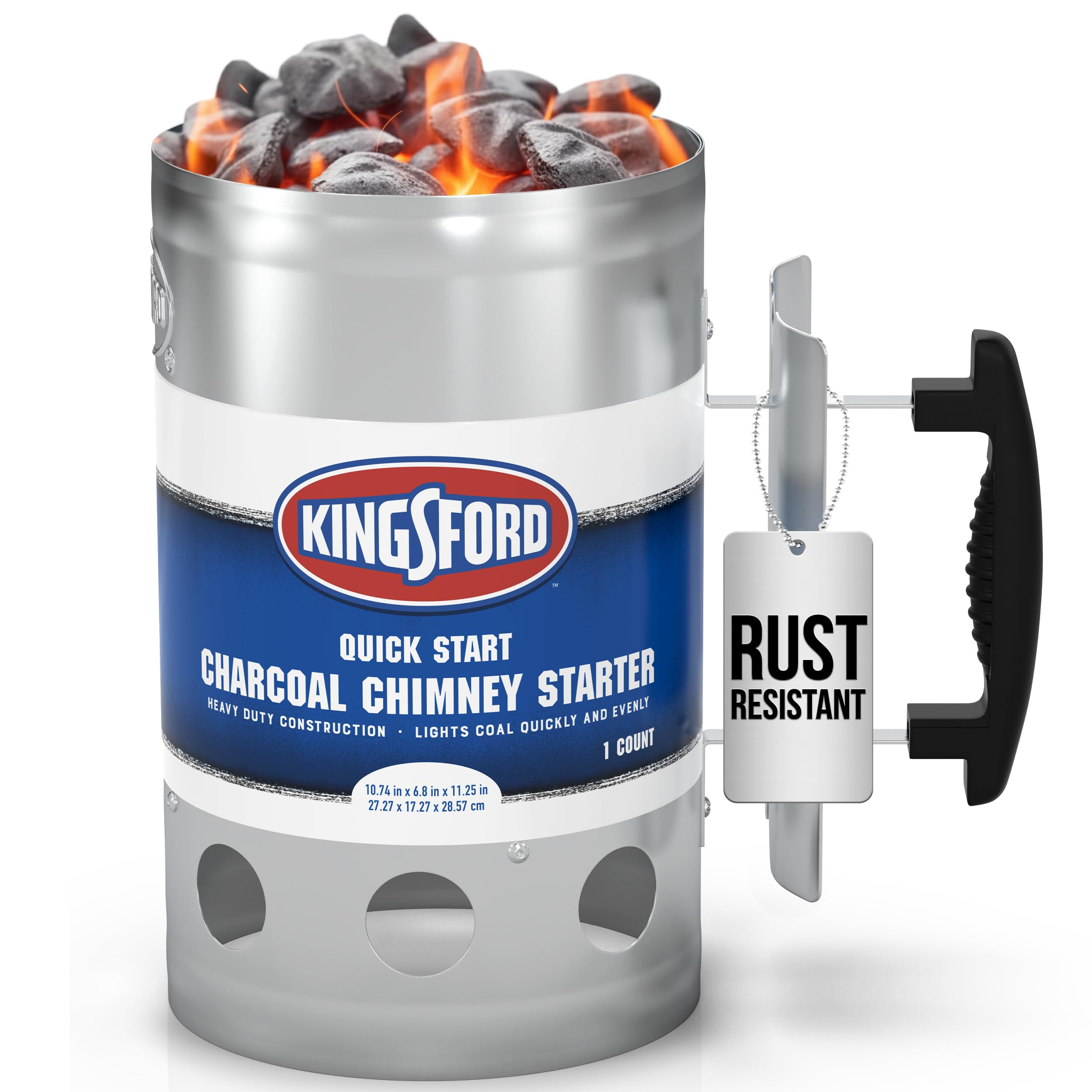 Kingsford BB0466 Deluxe, griglia per barbecue a carbonella, argento