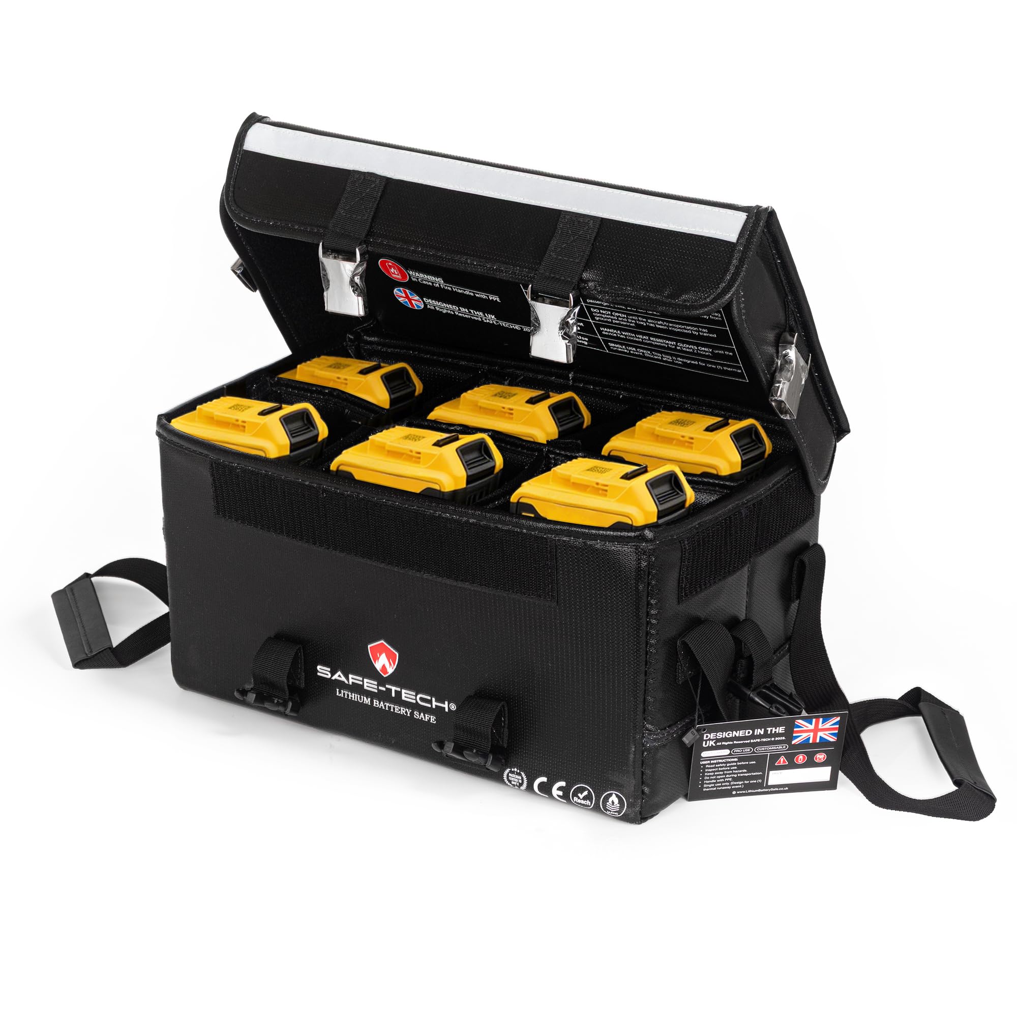 SAFE-TECH Heavy Duty Fireproof LiPo Battery Bags, 35 x 21 x 18 cm