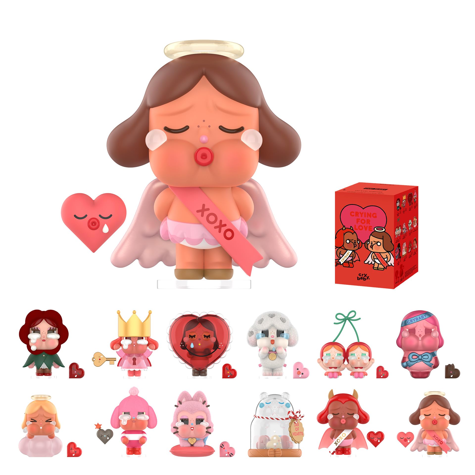 Crybaby Crying for Love Series Figures, Blind Box Figures, Random Design Action Figures Collectible Toys Home Decorations, Single Box