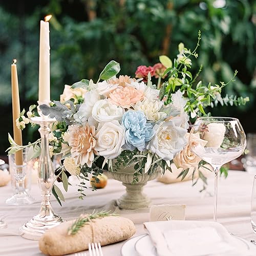 Miniatura 6 de Juego de flores artificiales a granel, rosas de espuma, flores falsas de seda, combo para el día de Pascua, hogar, cocina, boda, flores, decoración