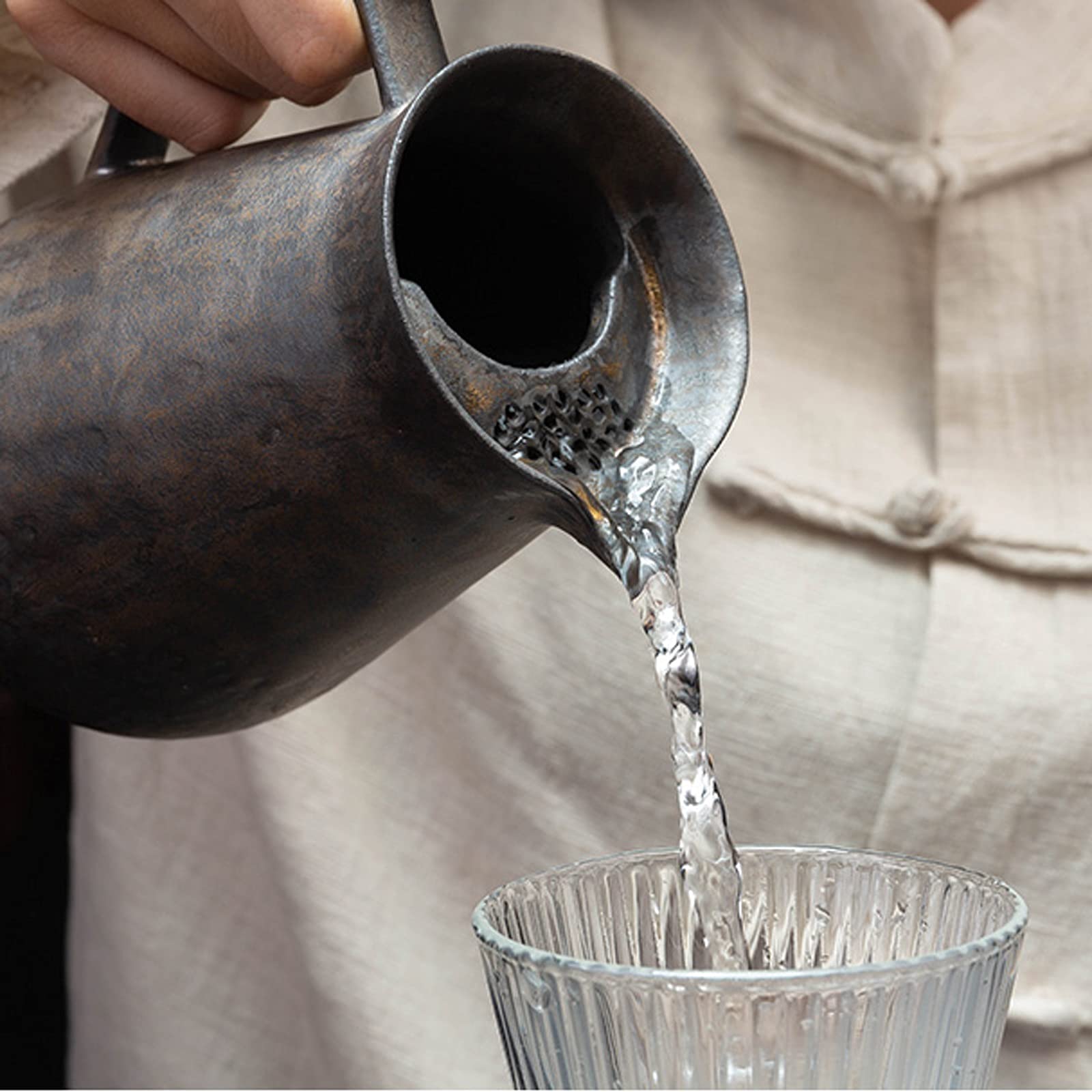 Dzbanek na wodę 50 ml kreatywny ceramiczny dzbanek z uchwytem zapobiegającym poparzeniom odporny na wysoką temperaturę zimny dzbanek domowy czajniczek dzbanek na sok dzbanek do herbaty