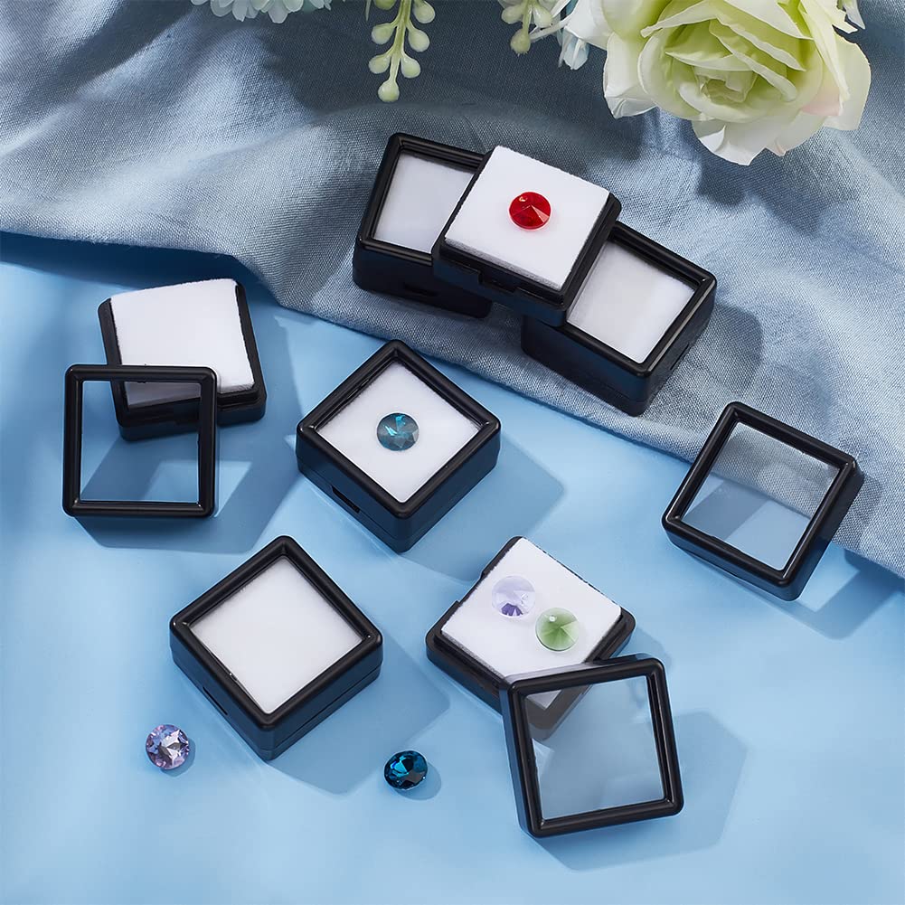 WEIWUXIAN 20 stuks 3 x 3 cm edelstenen displaybox, acryl
