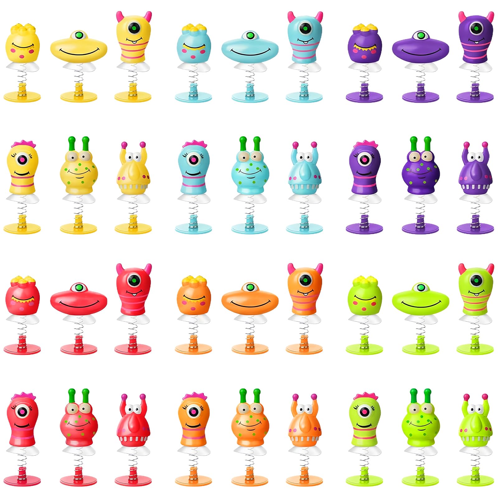 AMFUN 36pcs Jumping Monster Party Bag Fillers, Monsters Jump Up Toys, Spring Jump Up Toys, Jump Up Toys, Monster Jump Ups, Unisex Small Toys, Great for Kids Party Bags