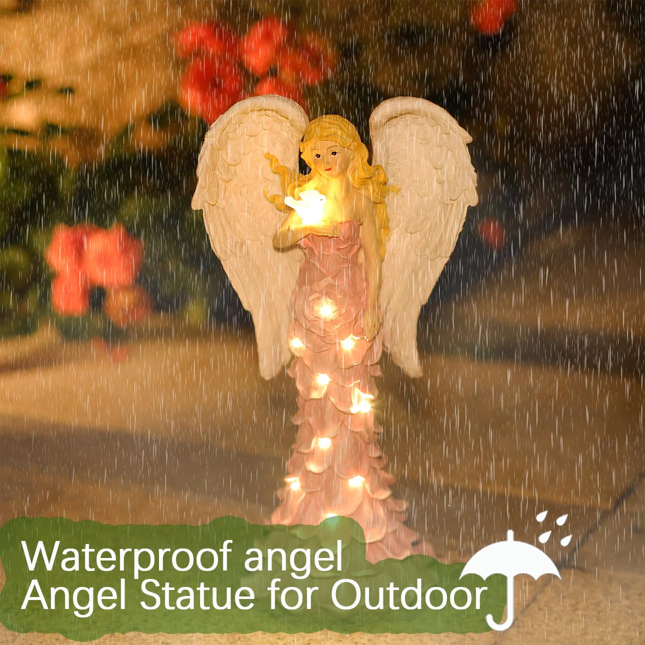 Amazon.com: Houdezhu Solar Angel Garden Statues Outdoor with LED