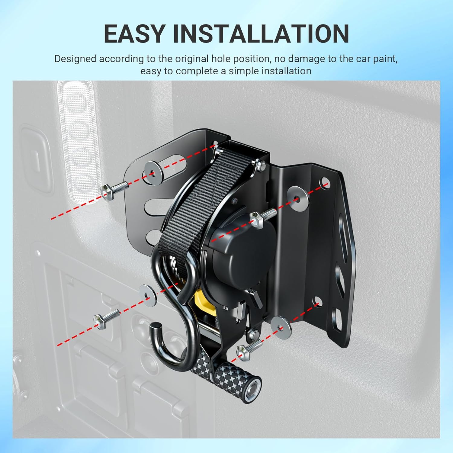 2PCS Retractable Ratchet Straps Compatible with 2015-2026 Ford F150 Retractable Tie Down Straps Replacement for 2015-2026 Ford F-150 Accessories - Image 7