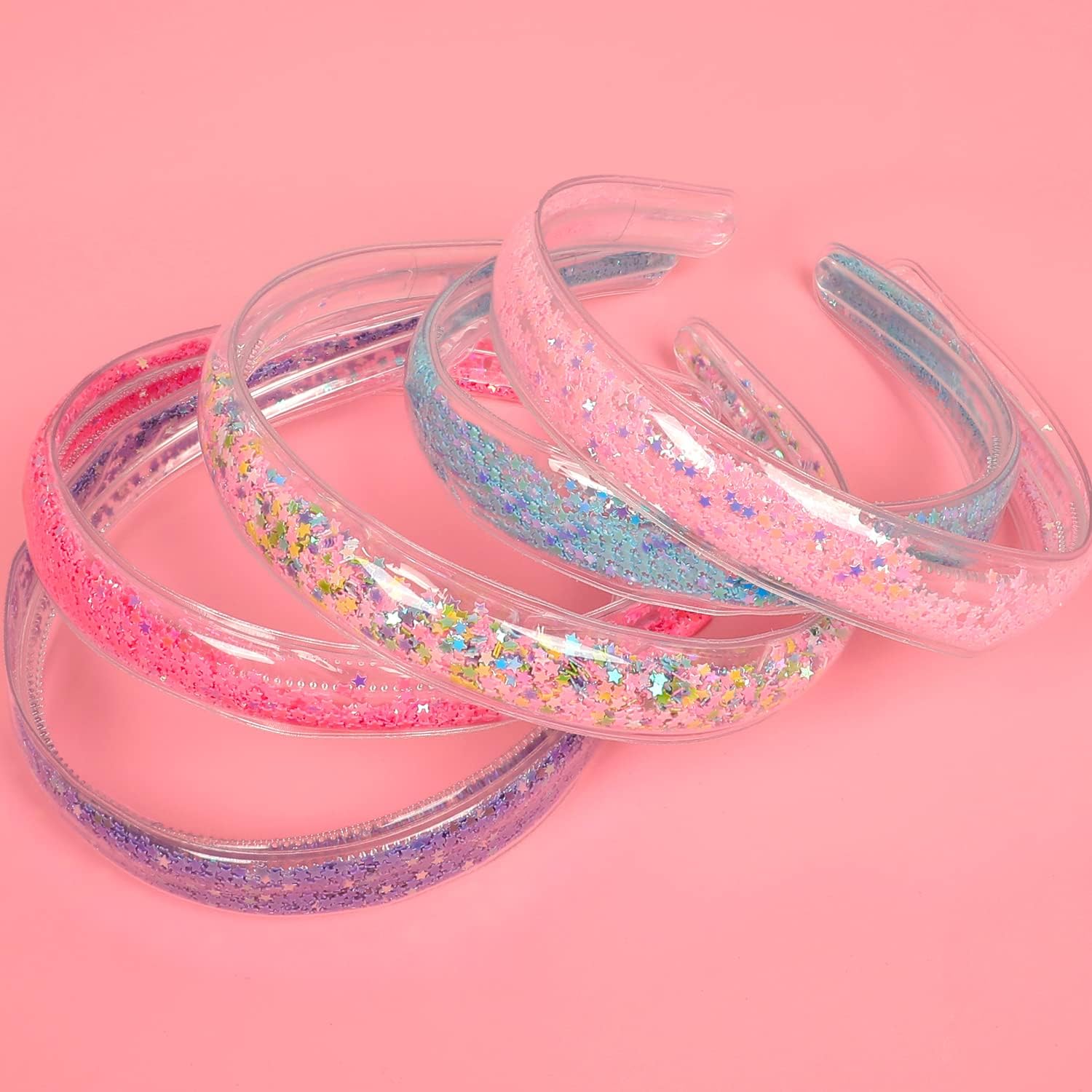Cerchietto Per Capelli Con Paillettes A Forma Di Corona, Elastico E Comodo, Per Donne E Bambine, Oro Glitterato, Accessorio Festa