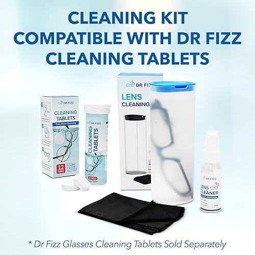 Miniatura 7 de Kit de spray limpiador de lentes para lentes de ojos, sin alcohol, solución de limpieza de sombrillas con paño de microfibra, contenedor de