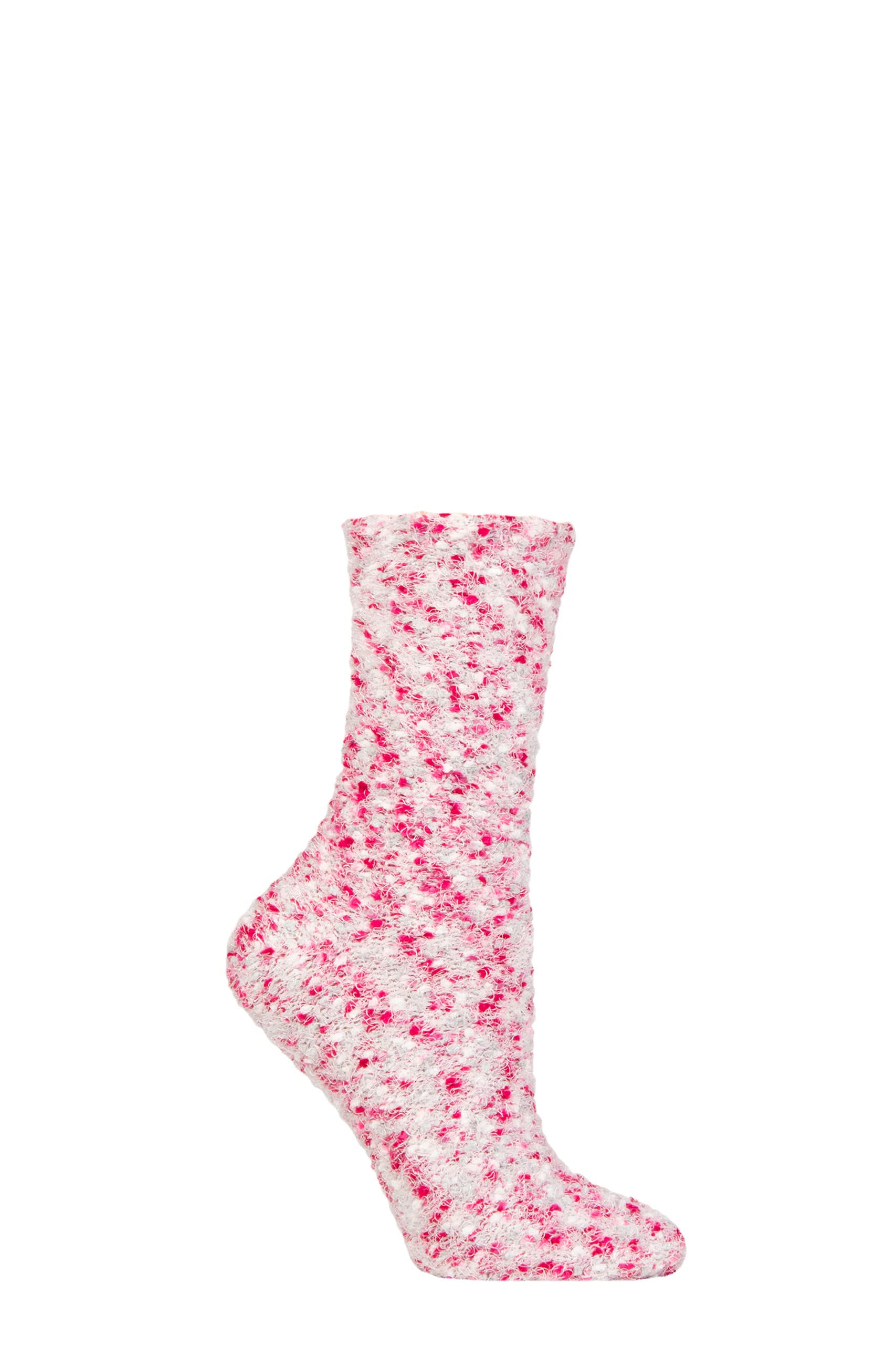 Sockshop Women's Bright Pink Wildfeet Boxed Popcorn Bed Socks Pack Of 1 4-8