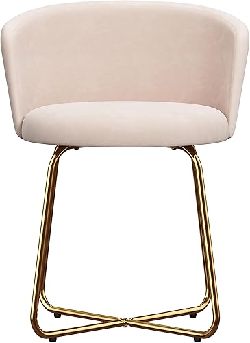 Miniatura 4 de Hillsdale Taburete de tocador de metal Marisol para sala de maquillaje o baño, dorado