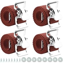 4PCS Drywall Stilts Straps, Adjustable Leg Band Straps Drywall Foot Band Strap Kit with Screws & Spacers, Nylon Leg Fixation Strap Replacement Part for StiltsColorRed