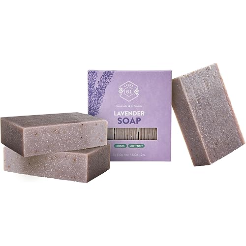 Crate 61, Natural Bar Soap, Vegan, Lavender, Handmade Soap With Premium Essential Oils, Cold Pressed Face And Body Bar For Men And Women (4 oz, 3 Bars) Lavender 3 Pack