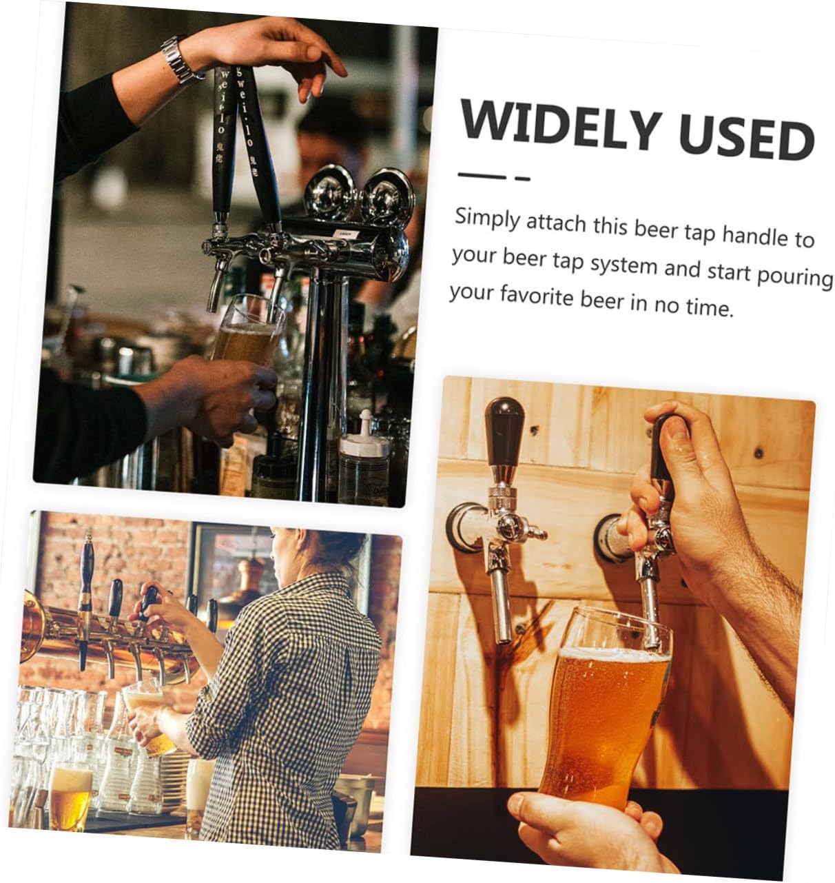 Plastic Beer Tap Handle Bolt Kegerator Tap Handle for Draft Beer Dispenser for Home Bar