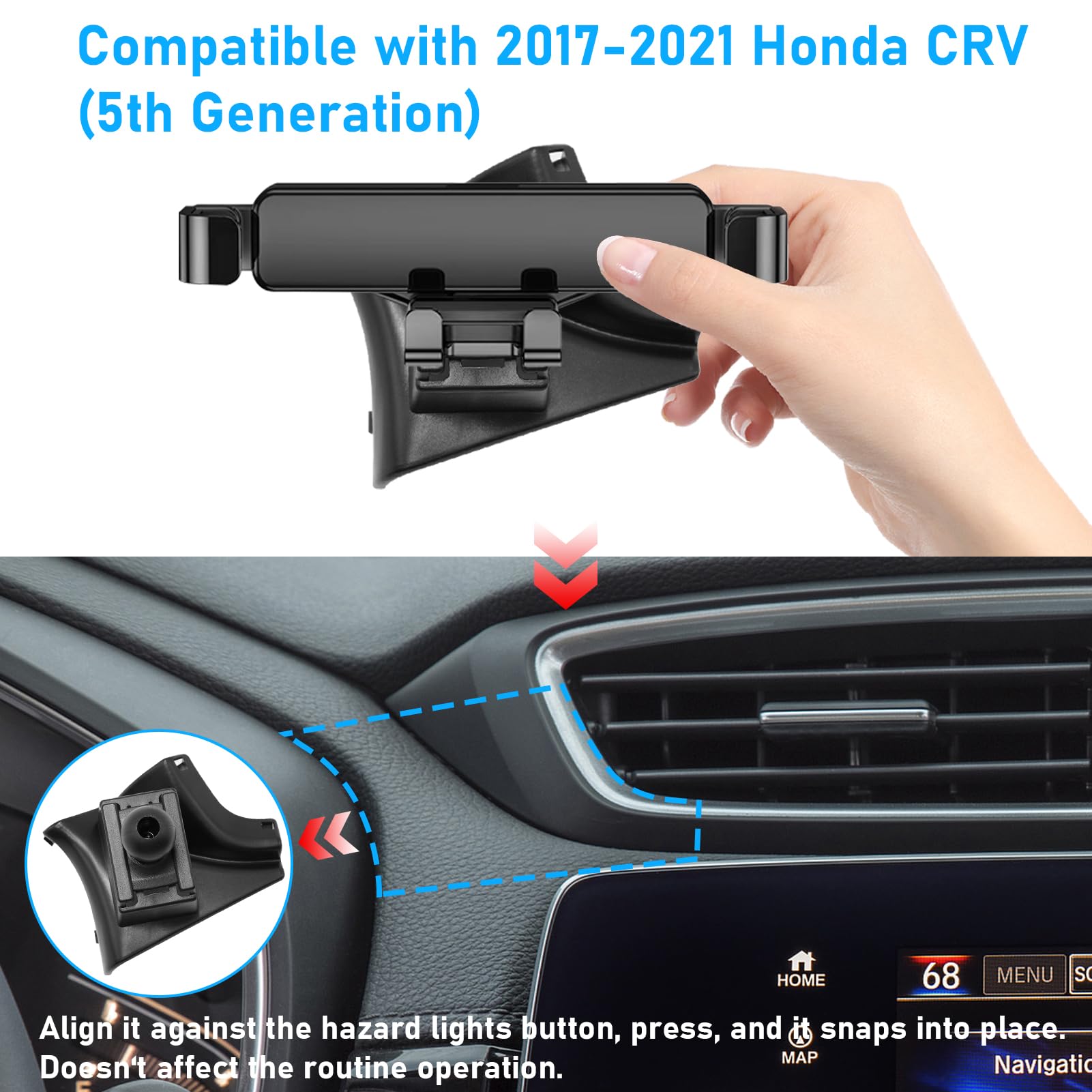 For Honda CR-V 2007-2011 Dashboard Air Vent Outlet Cell Phone - View #9