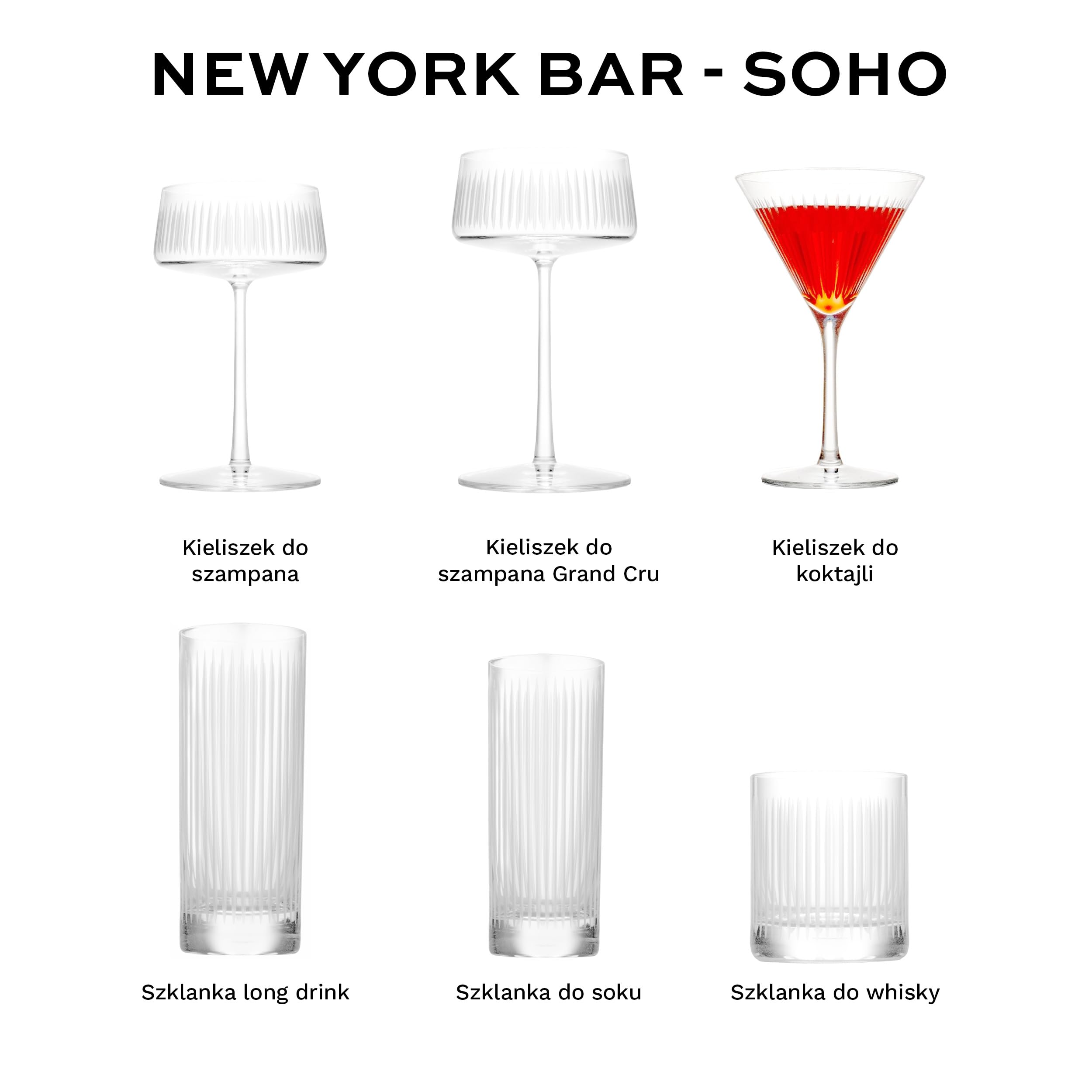 Stölzle Lausitz SOHO Kieliszki do Koktajli Zestaw 6 szt. 250ml – Eleganckie Kieliszki do Martini & Cosmopolitan – Kryształowe Kieliszki z Smukłym Designem – Nadające się do Zmywarki