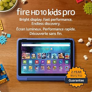 Amazon Fire HD 10 Kids tablet, includes slim case for ages 6-12, ad-free content with parental controls, 13-hr battery, 32GB, Nebula, newest model - View 2