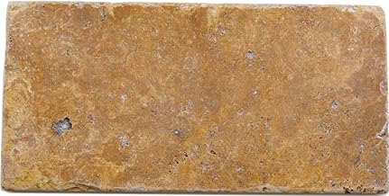 Azulejos de mosaico de piedra natural, travertino, blanco y amarillo mate, para pared, suelo, cocina, baño, ducha, 1 caja
