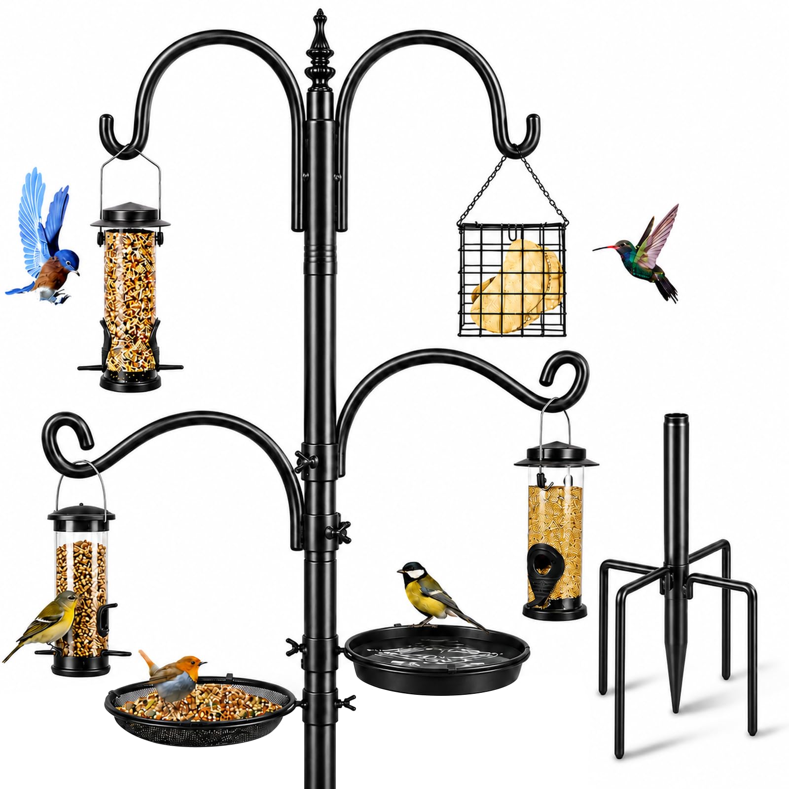 Bird Feeders Hanging Station, Bird Feeder Pole Hangers Stand