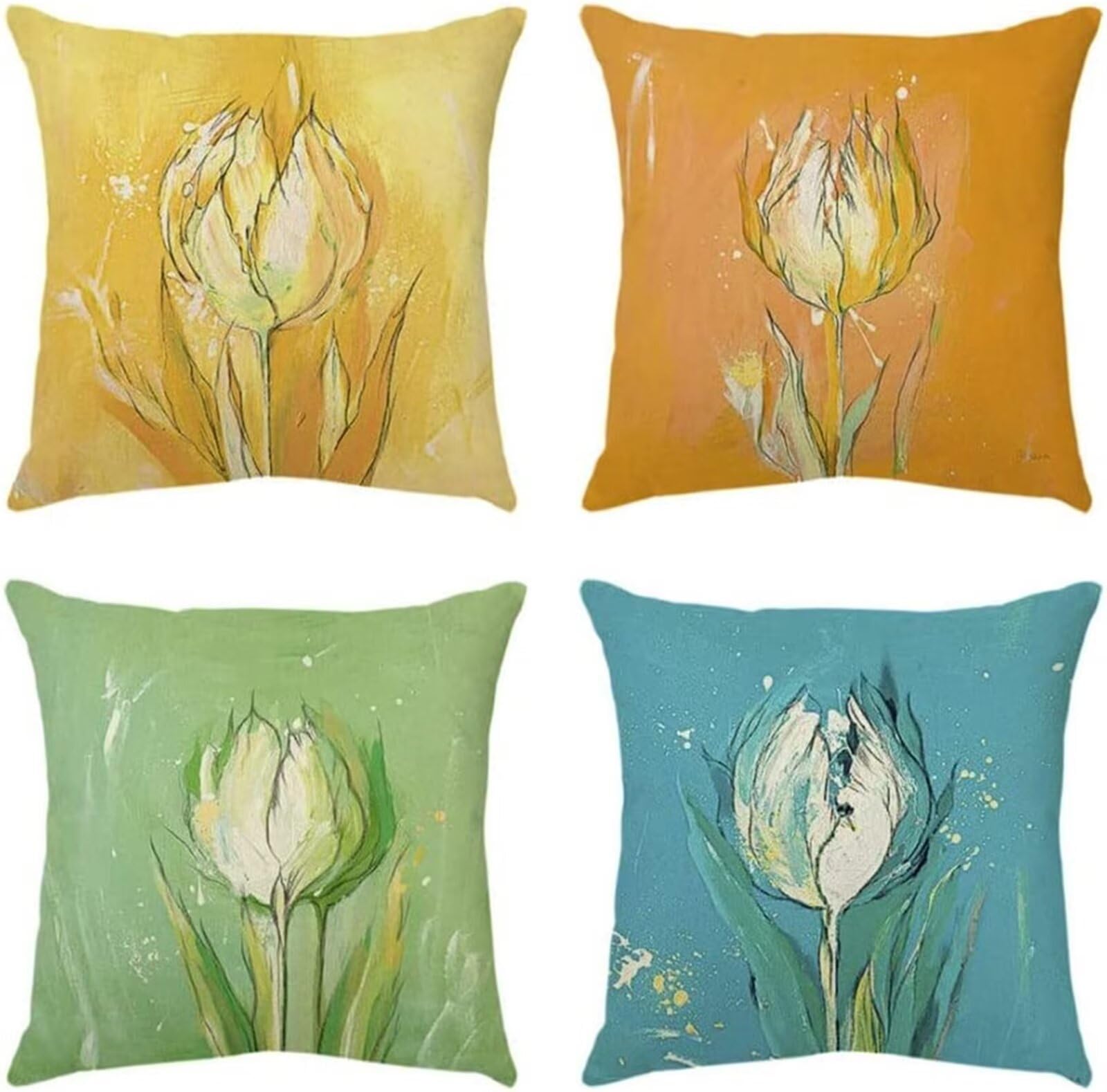 Taie d'oreiller extérieure imperméable 50x50 pour coussin de chaise jardin et canapé