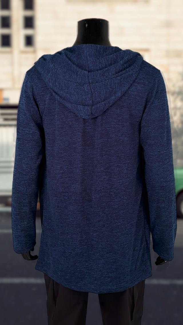 Cardigan Uomo Con Cappuccio Asimmetrico – Felpa Lunga In Cotone, Stile Gotico Casual