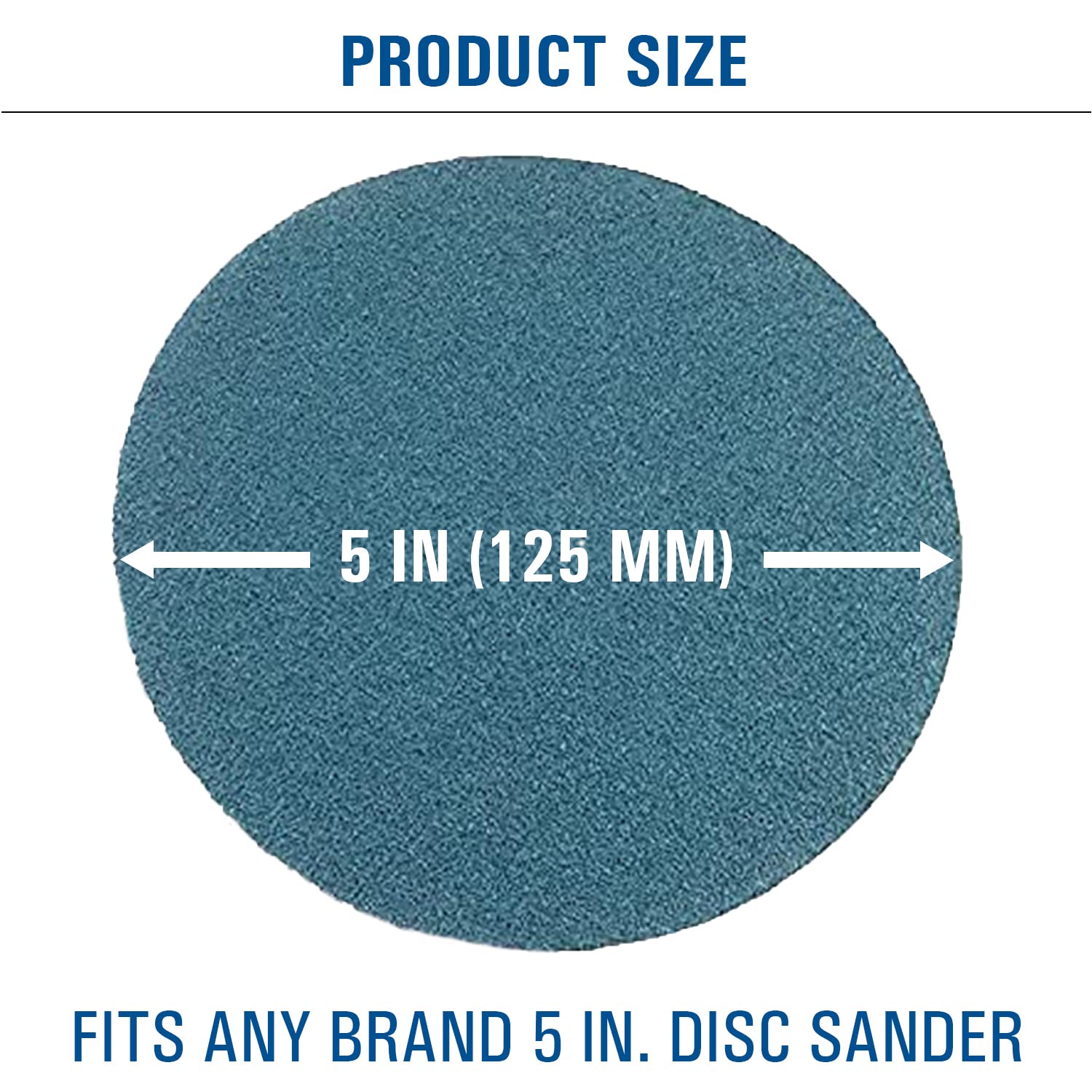STARCKE Premium 5 Blue Zirconia Cloth Hook and Loop Sanding Discs | for Metal, Car Restoration, Wood, Composites, Paint, and Lacquer (50 Pack, 80 Grit)