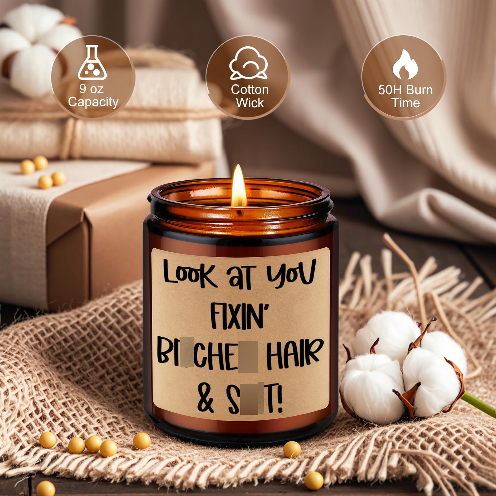 LEADO Hairstylist Candle - Hairdresser Gifts, Hair Stylist Gifts for Women, Men - Hair Salon Decor, Cosmetology Student Graduation Ideas - Funny Fathers Day, Birthday Present for Hair Dresser, Barber