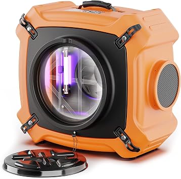 ALORAIR PureAiro HEPA Max 970 Air Scrubber with UV-C Light, 750CFM, Orange
