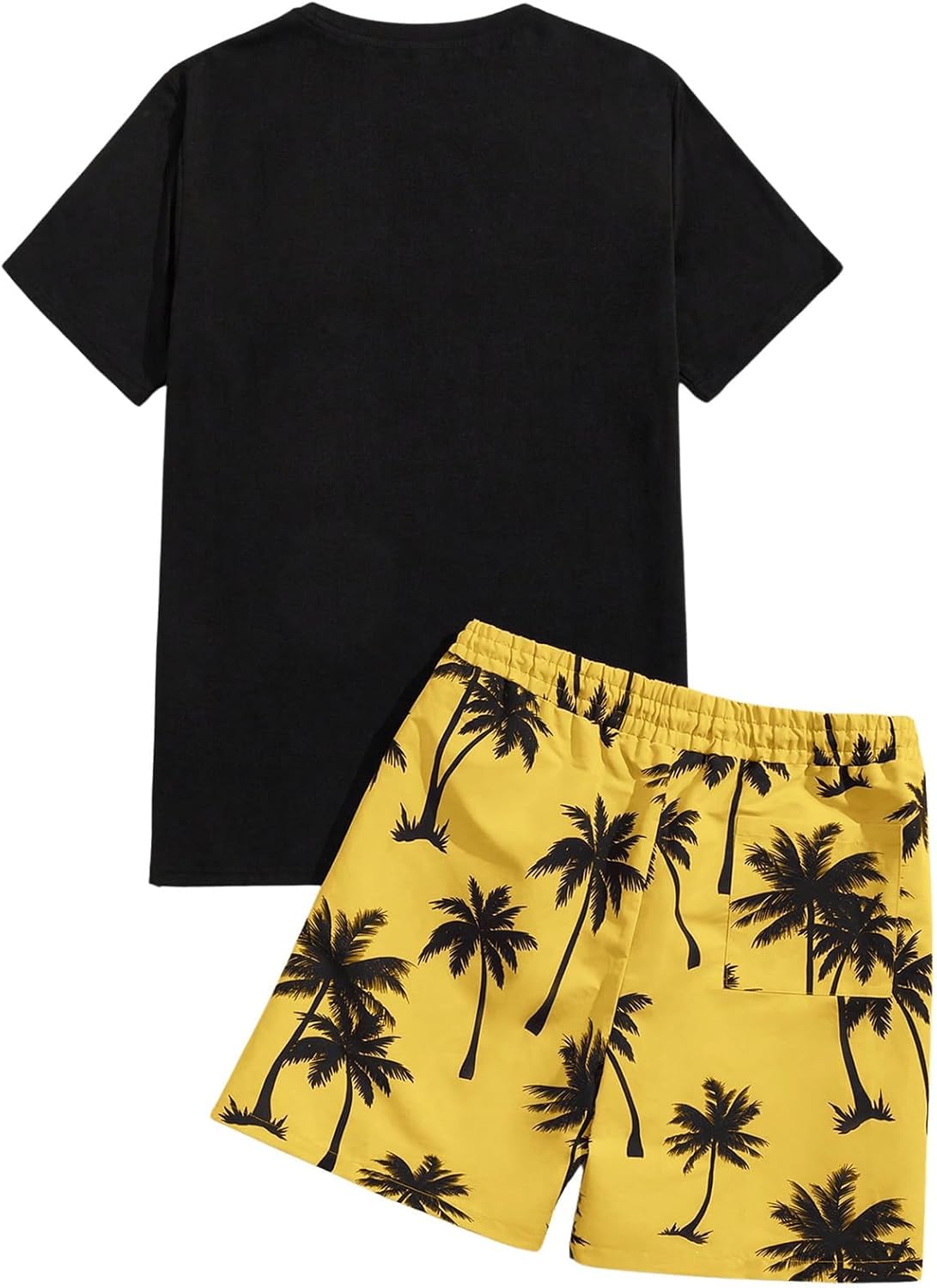 Floerns Men's Shirt and Shorts 2 Piece Sets Graphic Print Beach Outfits - Image 2