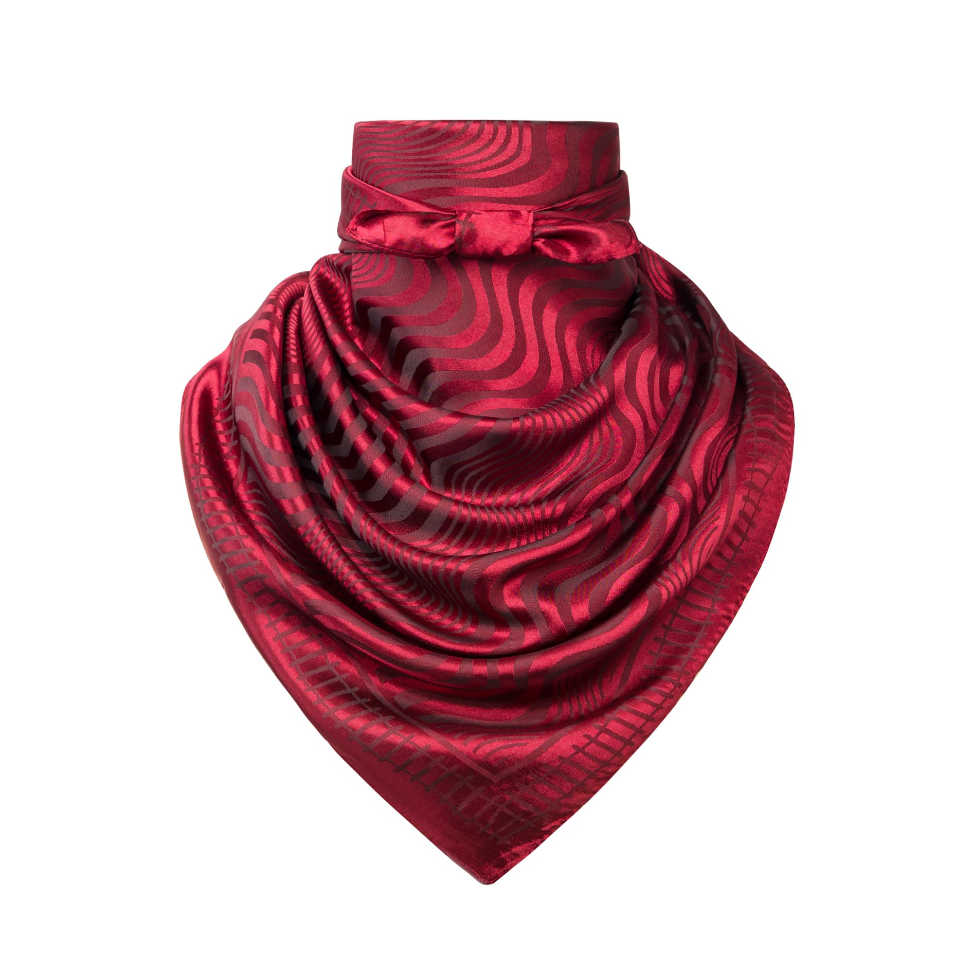 35" Men's Large Square Jacquard Scarf - Cowboy Wild Rugged Style, With Gift Packed