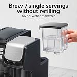 Hamilton Beach FlexBrew Trio 3-Way Coffee Maker, Single Serve & 12 Cup Drip Coffee Maker, Pod & Ground Coffee Compatible, Fast Brewing, Programmable, 56 oz Reservoir, Black (49902C)