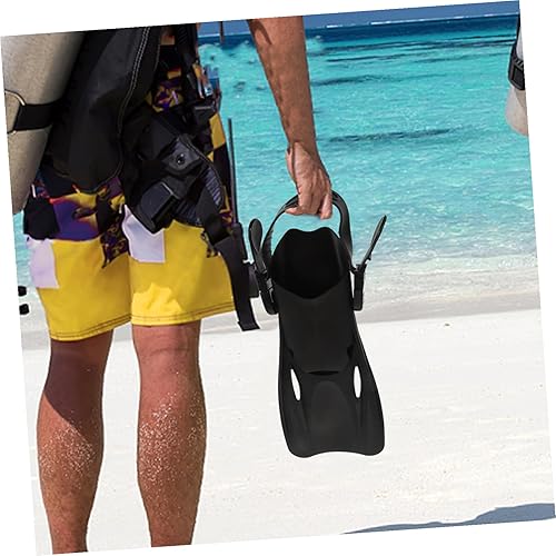 Miniatura 6 de Aletas cortas ajustables para nadar y esnórquel, aletas de agua de ajuste anatómico para hombres y mujeres, diseño cómodo que reduce la fatiga del