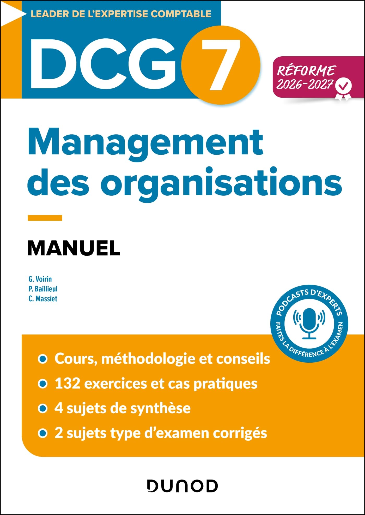 DCG 7 - Management des organisations - Manuel - Réforme 2026-2027