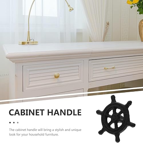 Miniatura 2 de ERINGOGO 2 tiradores náuticos de hierro fundido para cajones de océano, 2 unidades, para armario, armario