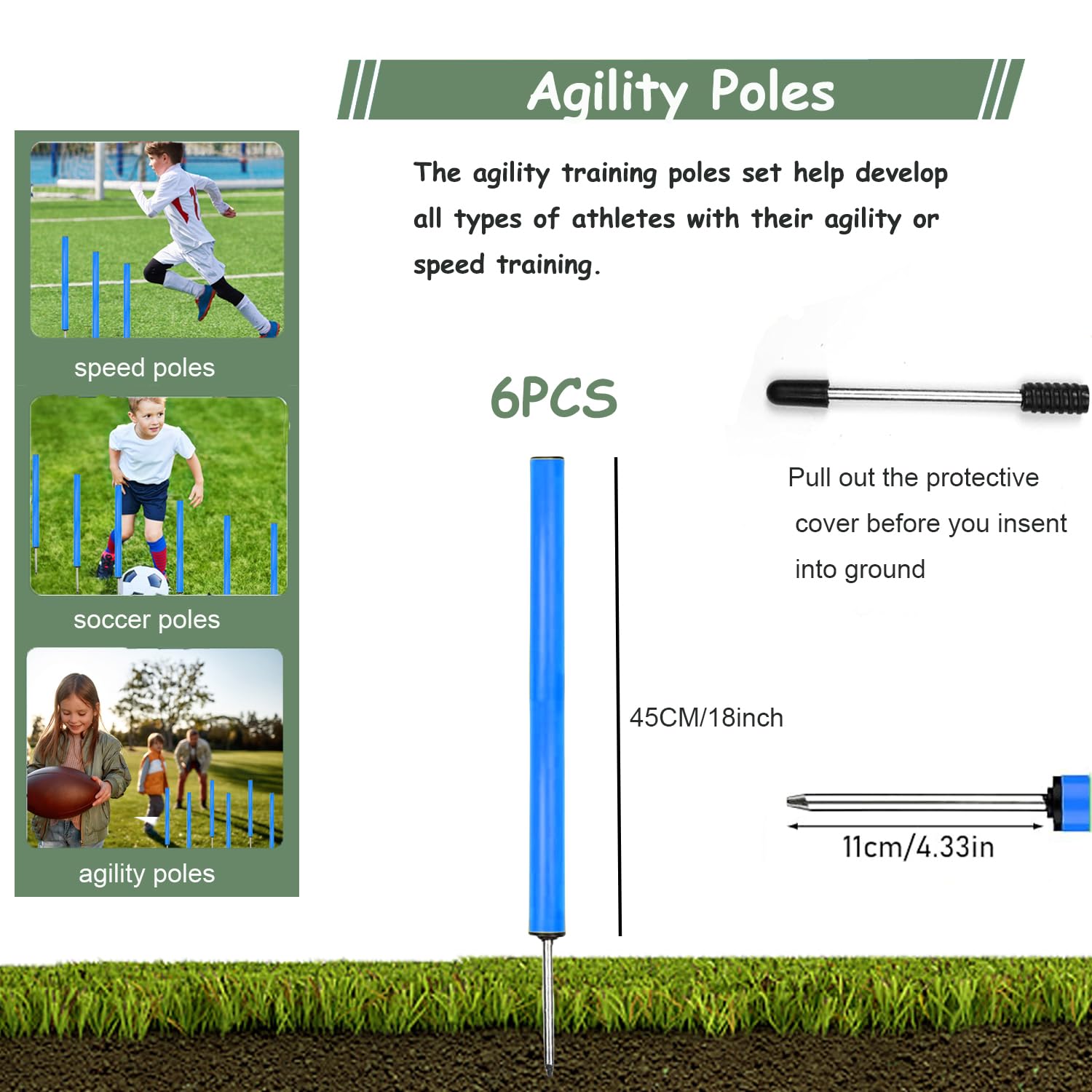 Amazon | アジリティラダートレーニングポール機器、サッカー