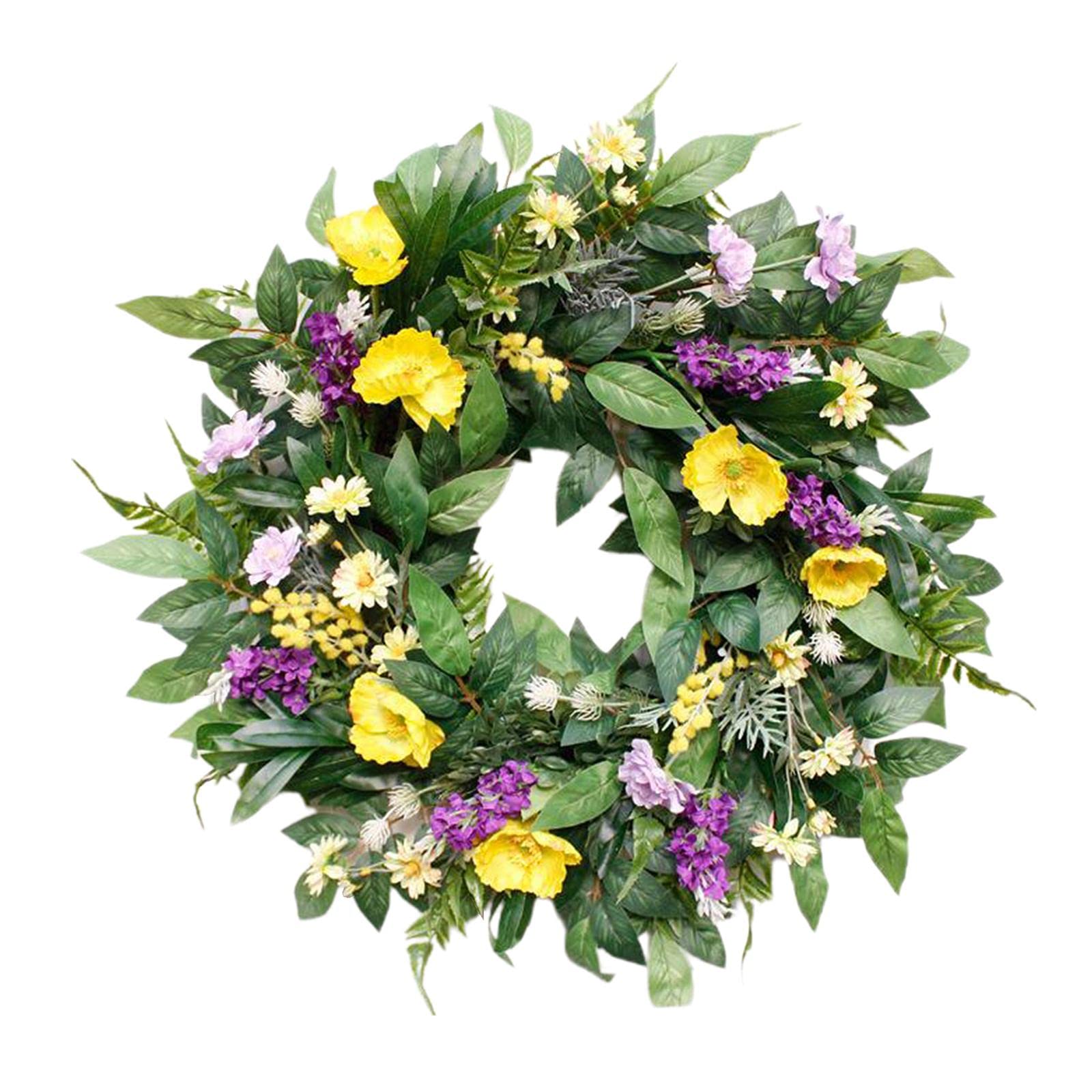 Türkranz Künstliche Blumenkranz Girlande Fensterkranz Handgearbeitet Detailtreu Farbintensiv Geschenkfür Freunde Und Familie für Dekoration